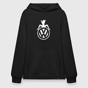 Худи SuperOversize хлопок с принтом Volkswagen Girl (Z) в Кировске, 70% хлопок, 30% полиэстер, мягкий начес внутри | карман-кенгуру, эластичная резинка на манжетах и по нижней кромке, двухслойный капюшон
 | amarok | arteon | bora | caravelle | golf | polo | scirocco | teramont | tiguan | touareg | transporter | volkswagen | vw | wv | авто | автомобиль | ам | бора | бренд | народный автомобиль | фольксваген