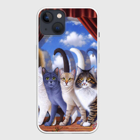 Чехол для iPhone 13 с принтом Коты в Кировске,  |  | cat | взгляд | кот | кот хипстер | котёнок | котятки | котятушки | кошечки | кошка | мордочка