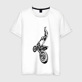 Мужская футболка хлопок с принтом Мотоспорт (Z) в Кировске, 100% хлопок | прямой крой, круглый вырез горловины, длина до линии бедер, слегка спущенное плечо. | enduro | ktm | moto | motocycle | sportmotorcycle | ктм | мото | мотокросс | мотоспорт