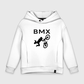 Детское худи Oversize хлопок с принтом Велоспорт BMX (Z) в Кировске, френч-терри — 70% хлопок, 30% полиэстер. Мягкий теплый начес внутри —100% хлопок | боковые карманы, эластичные манжеты и нижняя кромка, капюшон на магнитной кнопке | Тематика изображения на принте: bicycle | bicyclist | bike | biker | bmx | cycle | rider | байкер | бмх | вело | велогонщик | велосепедист | велосипед | гонщик