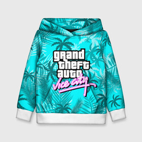 Детская толстовка 3D с принтом GTA VICE CITY в Кировске, 100% полиэстер | двухслойный капюшон со шнурком для регулировки, мягкие манжеты на рукавах и по низу толстовки, спереди карман-кенгуру с мягким внутренним слоем | grand theft auto | grove street | grove street 4 life | gta | gta 4 | gta 5 | gta sa | gta v | samp | san andreas | грув стрит | игры | самп | сан андреас