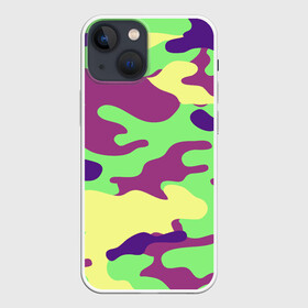 Чехол для iPhone 13 mini с принтом Камуфляж в Кировске,  |  | военный | городской | защитный | камуфляж | кислота | кислотные цвета | кислотный | кислотный камуфляж | краски | милитари | пиксельный | пятнистый | тактический | яркий камуфляж