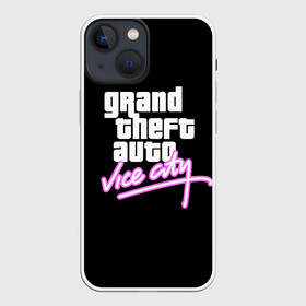 Чехол для iPhone 13 mini с принтом GTA VICE CITY | ГТА ВАЙ СИТИ в Кировске,  |  | Тематика изображения на принте: grand theft auto | grove street | grove street 4 life | gta | gta 4 | gta 5 | gta sa | gta v | samp | san andreas | грув стрит | игры | самп | сан андреас