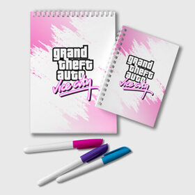 Блокнот с принтом GTA VICE CITY в Кировске, 100% бумага | 48 листов, плотность листов — 60 г/м2, плотность картонной обложки — 250 г/м2. Листы скреплены удобной пружинной спиралью. Цвет линий — светло-серый
 | grand theft auto | grove street | grove street 4 life | gta | gta 4 | gta 5 | gta sa | gta v | gta vice city | samp | san andreas | vice city | грув стрит | игры | самп | сан андреас