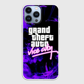 Чехол для iPhone 13 Pro Max с принтом GTA VICE CITY в Кировске,  |  | Тематика изображения на принте: grand theft auto | grove street | grove street 4 life | gta | gta 4 | gta 5 | gta sa | gta v | gta vice city | samp | san andreas | vice city | грув стрит | игры | самп | сан андреас