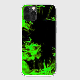 Чехол для iPhone 12 Pro Max с принтом ЗЕЛЁНЫЙ ОГОНЬ в Кировске, Силикон |  | bright | fire | flame | heat | light | wildfire | искры | огненный | огонь | пламя | пожар