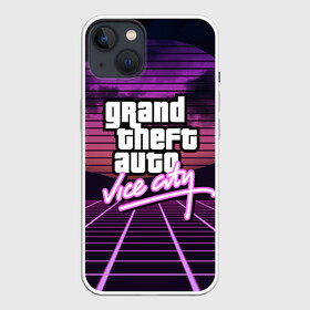 Чехол для iPhone 13 с принтом GTA VICE CITY в Кировске,  |  | grand theft auto | grove street | grove street 4 life | gta | gta 4 | gta 5 | gta sa | gta v | gta vice city | neon | samp | san andreas | vice city | грув стрит | игры | неон | самп | сан андреас