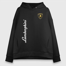 Женское худи Oversize хлопок с принтом LAMBORGHINI в Кировске, френч-терри — 70% хлопок, 30% полиэстер. Мягкий теплый начес внутри —100% хлопок | боковые карманы, эластичные манжеты и нижняя кромка, капюшон на магнитной кнопке | Тематика изображения на принте: auto | brand | lamborghini | sport | авто | автомобиль | автомобильные | бренд | ламборгини | марка | машины | спорт