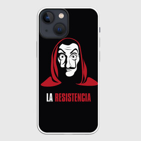 Чехол для iPhone 13 mini с принтом БУМАЖНЫЙ ДОМ   LA CASA DE PAPEL в Кировске,  |  | la casa de papel | netflix | банда | бумажный дом | дф сфыф ву зфзуд | испанский | криминал | ла каса де папель | мафия | надпись | профессор | сопротивление