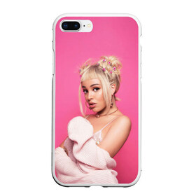 Чехол для iPhone 7Plus/8 Plus матовый с принтом DOJA CAT в Кировске, Силикон | Область печати: задняя сторона чехла, без боковых панелей | amala | amalaratna zandile dlamini | doja cat | hot pink | mooo | music | pink | rap | say so | интернет | корова | мем | музыка | мууу | розовый | рэп