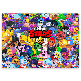 Поздравительная открытка с принтом BRAWL STARS ВСЕ БРАВЛЕРЫ в Кировске, 100% бумага | плотность бумаги 280 г/м2, матовая, на обратной стороне линовка и место для марки
 | bibi | brawl stars | coach mike | crow | gale | leon | leon shark | max | mecha crow | mortis | mr.p | nani | phoenix | sally leon | sandy | spike | sprout | tara | virus 8 bit | werewolf | ворон | оборотень