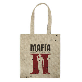 Шоппер 3D с принтом Mafia 2 в Кировске, 100% полиэстер | Плотность: 200 г/м2; Размер: 34×35 см; Высота лямок: 30 см | 2 | 2020 | definitive | edition | mafia | банда | вито | гангстеры | герои | дон | игра | капоне | компьютерная | корлеоне | крестный | культ | мафия | мешковина | настольная | отец | персонаж | фильм