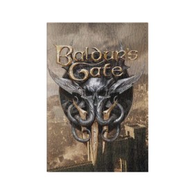 Обложка для паспорта матовая кожа с принтом baldur`s gate 3 в Кировске, натуральная матовая кожа | размер 19,3 х 13,7 см; прозрачные пластиковые крепления | baldur s | baldur s gate | baldur s gate 3 | demons | knights | monsters | балдур | демоны | игры | монстры | рыцари