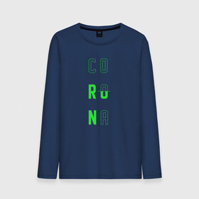 Мужской лонгслив хлопок с принтом Corona Run в Кировске, 100% хлопок |  | russiarunning | бег | раша ранинг | спорт