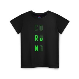 Детская футболка хлопок с принтом Corona Run в Кировске, 100% хлопок | круглый вырез горловины, полуприлегающий силуэт, длина до линии бедер | russiarunning | бег | раша ранинг | спорт