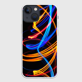 Чехол для iPhone 13 mini с принтом НЕОНОВЫЙ ДЫМ в Кировске,  |  | abstract | abstraction | color | fractal | geometry | paitnt | polygon | polygonal | psy | абстракция | геометрия | краски | неоновые | полигоны | психоделика | фрактал