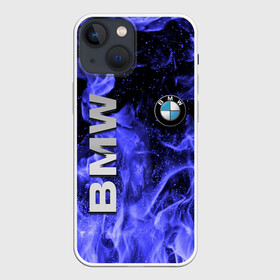 Чехол для iPhone 13 mini с принтом BMW в Кировске,  |  | bmw | авто | автомобиль | бмв | логотип | марка | машина | надпись | огонь | текстура
