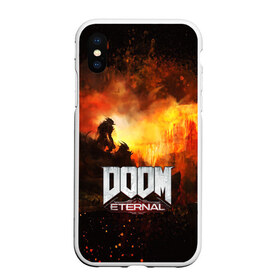 Чехол для iPhone XS Max матовый с принтом DOOM ETERNAL в Кировске, Силикон | Область печати: задняя сторона чехла, без боковых панелей | bethesda softworks | doom eternal | doomguy | id software | демоны | дум этернал | марс | палач рока | этернал