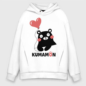 Мужское худи Oversize хлопок с принтом Kumamon в Кировске, френч-терри — 70% хлопок, 30% полиэстер. Мягкий теплый начес внутри —100% хлопок | боковые карманы, эластичные манжеты и нижняя кромка, капюшон на магнитной кнопке | fire | for | glory | hell | japan | kumamon | of course | ofc | satan | the | иероглифы | кумамон | медведь | огонь | пожар | сатана | япония