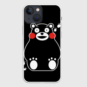 Чехол для iPhone 13 mini с принтом Kumamon сидит в Кировске,  |  | fire | for | glory | hell | japan | kumamon | of course | ofc | satan | the | иероглифы | кумамон | медведь | огонь | пожар | сатана | япония