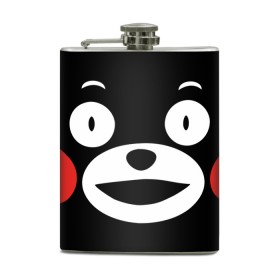 Фляга с принтом Kumamon в Кировске, металлический корпус | емкость 0,22 л, размер 125 х 94 мм. Виниловая наклейка запечатывается полностью | Тематика изображения на принте: fire | for | glory | hell | japan | kumamon | of course | ofc | satan | the | иероглифы | кумамон | медведь | огонь | пожар | сатана | япония