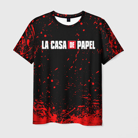 Мужская футболка 3D с принтом La Casa de Papel (+спина) (Z) в Кировске, 100% полиэфир | прямой крой, круглый вырез горловины, длина до линии бедер | la casa de papel | netflix | берлин | бумажный дом | лиссабон | профессор | сальва | токио