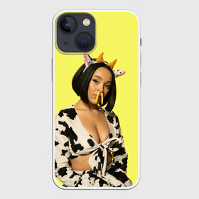 Чехол для iPhone 13 mini с принтом DOJA CAT в Кировске,  |  | amala | amalaratna zandile dlamini | doja cat | hot pink | mooo | music | pink | rap | say so | интернет | корова | мем | музыка | мууу | розовый | рэп