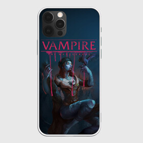 Чехол для iPhone 12 Pro с принтом Vampire: The Masquerade в Кировске, силикон | область печати: задняя сторона чехла, без боковых панелей | Тематика изображения на принте: bloodlines 2 | vampire | vampire the masquerade | vampire the masquerade bloodlines 2 | vampire: the masquerade – bloodlines 2