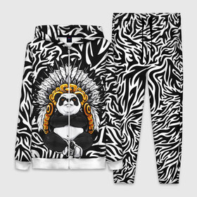 Женский костюм 3D с принтом Мудрая Панда в Кировске,  |  | brand | kung fu | moda | panda | style | texture | бренд | кунг фу | кунгфу | мода | панденыш | панды | прикольные картинки | смайлы | стикербук | стиль | текстура | фон | эмодзи