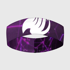 Повязка на голову 3D с принтом Helmet Fairy tail purple stripes в Кировске,  |  | fairy tail | аниме | дружба | кино | любовь | магия | манга хиро масимы | мультфильм | сёнэн | сериалы | сказка | фейри тейл | фэнтези | хвост | хвост феи