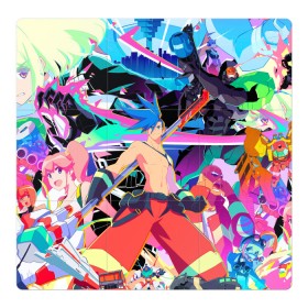 Магнитный плакат 3Х3 с принтом PROMARE в Кировске, Полимерный материал с магнитным слоем | 9 деталей размером 9*9 см | Тематика изображения на принте: anime | fdpp | fire rеscue | mad burnish | promare | аниме | гало | лио | опалённые | промар