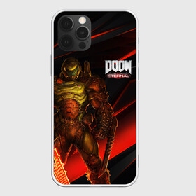 Чехол для iPhone 12 Pro с принтом DOOM ETERNAL в Кировске, силикон | область печати: задняя сторона чехла, без боковых панелей | demons | devil | doom | doom eternal | doom guy | doom slayer | hell | iddqd | slayer | ад | демоны | дум | палач рока