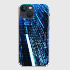 Чехол для iPhone 13 mini с принтом CYBERWORLD в Кировске,  |  | Тематика изображения на принте: abstract | abstraction | color | fractal | geometry | paitnt | polygon | polygonal | psy | абстракция | геометрия | краски | неоновые | полигоны | психоделика | фрактал