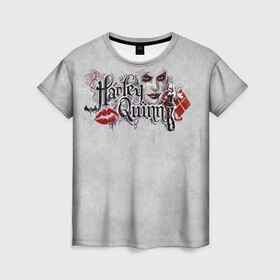 Женская футболка 3D с принтом Harley Quinn в Кировске, 100% полиэфир ( синтетическое хлопкоподобное полотно) | прямой крой, круглый вырез горловины, длина до линии бедер | batman | batman arkham knight | harley quinn | vdzabma | бэтмен | бэтмен рыцарь аркхема | харли куинн