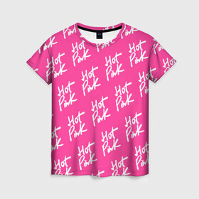Женская футболка 3D с принтом HOT PINK в Кировске, 100% полиэфир ( синтетическое хлопкоподобное полотно) | прямой крой, круглый вырез горловины, длина до линии бедер | amala | amalaratna zandile dlamini | doja cat | hot pink | mooo | music | pink | rap | say so | интернет | корова | мем | музыка | мууу | розовый | рэп
