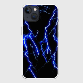 Чехол для iPhone 13 с принтом МОЛНИИ в Кировске,  |  | color | colour | electricity | glim | glow | light | lights | neon | power | shine | молния | напряжение | неоновый | разряд | стихия | ток | удар | электричество
