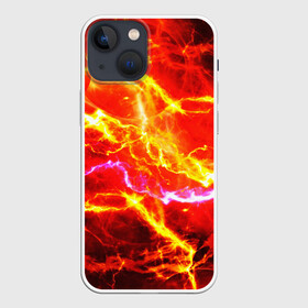 Чехол для iPhone 13 mini с принтом УДАРЫ МОЛНИИ в Кировске,  |  | color | colour | electricity | glim | glow | light | lights | neon | power | shine | молния | напряжение | неоновый | разряд | стихия | ток | удар | электричество