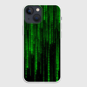 Чехол для iPhone 13 mini с принтом Матрица код цифры программист в Кировске,  |  | бинарный код | веб | вирус | всемирная паутина | двоичный код | зеленый | интернет | информация | кибер | код | кодер | кодирование | матрица | наука | олдскул | по | программирование
