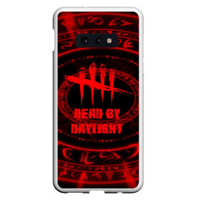 Чехол для Samsung S10E с принтом DEAD BY DAYLIGHT в Кировске, Силикон | Область печати: задняя сторона чехла, без боковых панелей | dbd | dead by daylight | game | survival horror | дбд | игры | мертвецы | мертвы к рассвету | призраки