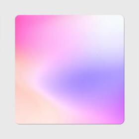 Магнит виниловый Квадрат с принтом светлый градиент розовый мода в Кировске, полимерный материал с магнитным слоем | размер 9*9 см, закругленные углы | Тематика изображения на принте: без логотипов | градиент | желтый | краска | кремовый | легкий | мода | нежный | пастельный | переход | плавный | простой | розовый | светлый | сиреневый | тай дай | тайдай | фиолетовый