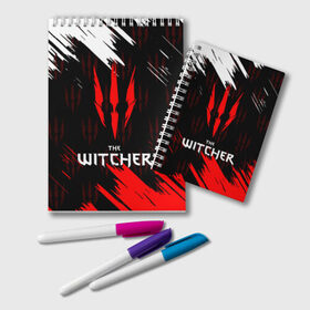 Блокнот с принтом The Witcher в Кировске, 100% бумага | 48 листов, плотность листов — 60 г/м2, плотность картонной обложки — 250 г/м2. Листы скреплены удобной пружинной спиралью. Цвет линий — светло-серый
 | Тематика изображения на принте: netflix | the witcher | американский сериал | ве витчер | ведьмак | геральт | игра | кино | нетфликс | популярные иллюстрации | сериал | сериалы | фильмы | фэнтези