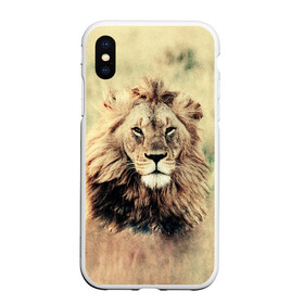 Чехол для iPhone XS Max матовый с принтом Lion King в Кировске, Силикон | Область печати: задняя сторона чехла, без боковых панелей | animals | king | lion | африка | взгляд | голова | грива | дикие | животные | зверек | зверь | зодиак | клыки | король | кот | кошак | кошка | лапы | лев | лео | львенок | оскал | природа | саванна | симба | созвездие