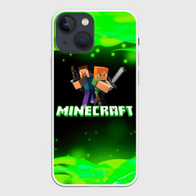 Чехол для iPhone 13 mini с принтом Minecraft 1 в Кировске,  |  | dungeons | game | logo | minecraft | герои | грифер | детские | зомби | игра | игроман | компьютерные | лого | логотип | логотипигры | майнкрафт | мечи | мобы | огонь | персонажи | песочница | подземелья | симулятор