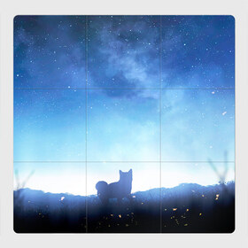 Магнитный плакат 3Х3 с принтом силуэт корги ночь космос дымка в Кировске, Полимерный материал с магнитным слоем | 9 деталей размером 9*9 см | аниме | арт | дымка | звезды | корги | космос | мультик | мультяшно | небо | песик | рассвет | рисунок | силуэт | собака | собачка | фанарт | щенок