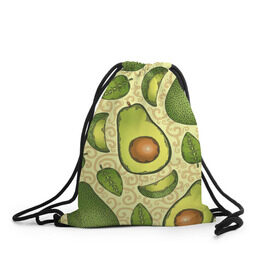 Рюкзак-мешок 3D с принтом Авокадо в Кировске, 100% полиэстер | плотность ткани — 200 г/м2, размер — 35 х 45 см; лямки — толстые шнурки, застежка на шнуровке, без карманов и подкладки | авокадо | зеленый | лайм | листок