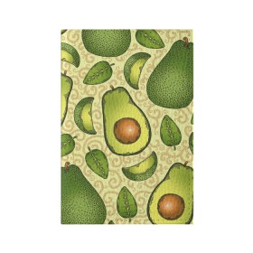 Обложка для паспорта матовая кожа с принтом Авокадо в Кировске, натуральная матовая кожа | размер 19,3 х 13,7 см; прозрачные пластиковые крепления | Тематика изображения на принте: авокадо | зеленый | лайм | листок