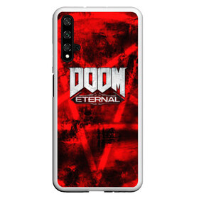 Чехол для Honor 20 с принтом Doom Eternal в Кировске, Силикон | Область печати: задняя сторона чехла, без боковых панелей | bethesda softworks | doom eternal | doomguy | id software | демоны | дум этернал | марс | палач рока | этернал