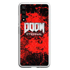 Чехол для Honor 20 с принтом Doom Eternal в Кировске, Силикон | Область печати: задняя сторона чехла, без боковых панелей | bethesda softworks | doom eternal | doomguy | id software | демоны | дум этернал | марс | палач рока | этернал