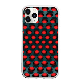 Чехол для iPhone 11 Pro матовый с принтом Раскалённый красный 3Д в Кировске, Силикон |  | горошек | железо | жесть | излучение | иллюзия | круги | лампочки | металл | оболочка | объём | сияние | соты | сталь | фонари | шарики | шары