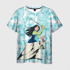 Мужская футболка 3D с принтом Mulan with a Sword в Кировске, 100% полиэфир | прямой крой, круглый вырез горловины, длина до линии бедер | fa mulan | mulan | vdosadir | бэрри кук | мулан | тони бэнкрофт | фа мулан
